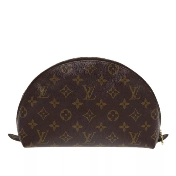 LOUIS VUITTON Monogram Trousse Demi Ronde Cosmetic Pouch - Picture 1 of 16